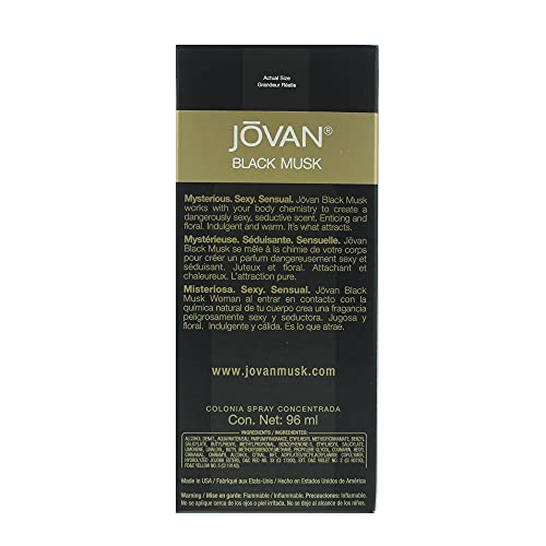 Jovan Black Musk 3.25 oz Cologne Concentrate Spray