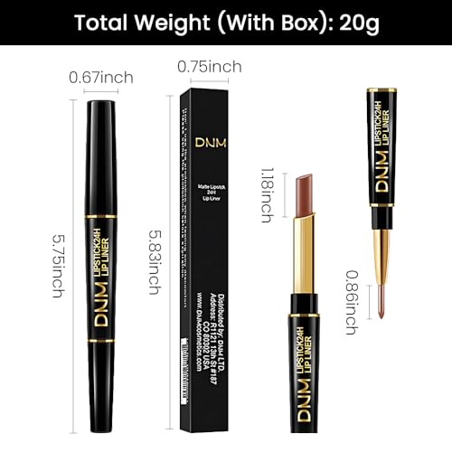 2-in-1 Matte Lip Liner & Lipstick Combo - 24hr Waterproof