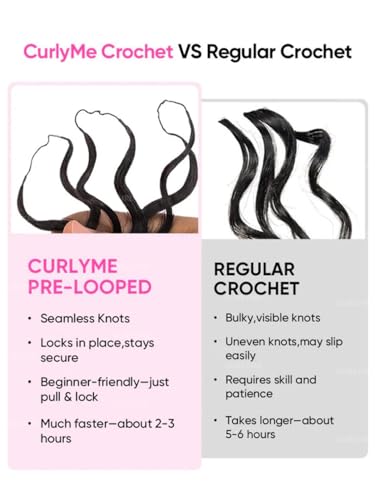 CurlyMe Water Wave Crochet Hair 16" 150g Human Hair 3 Pack