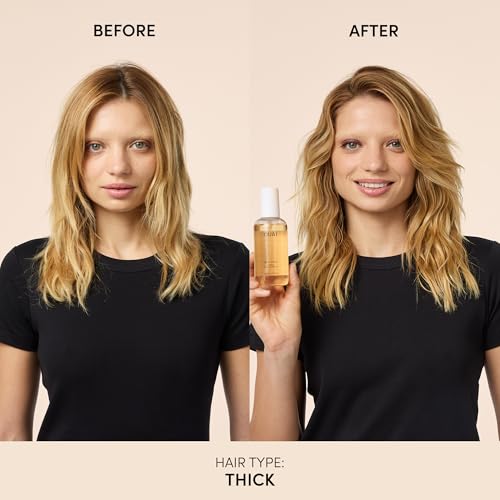 OUAI Travel-Size Hair Care Bundle - Leave-In Conditioner + Wave Spray - Hair Styling Products for Frizz Control, Volume, Texture, and Added Hair Shine (2 Count, 1.5 Oz/ 3 Oz)