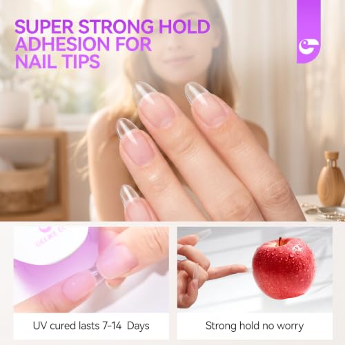 Gelike Gel Nail Glue 8ml for Press-On Nails - Strong UV Nail Tips Adhesive - 1pcs
