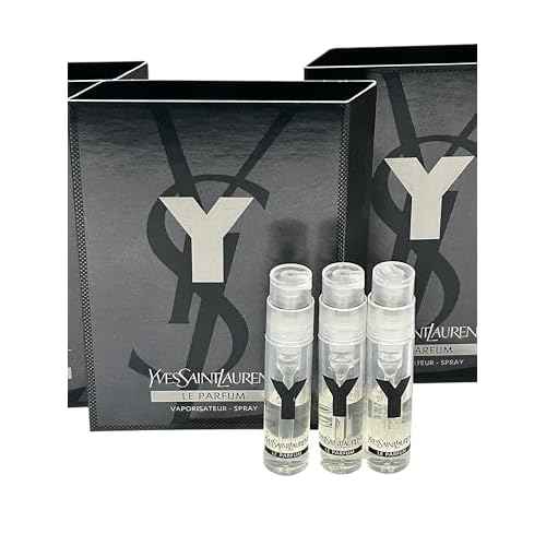 Yves Saint Laurent YSL Y Men Sample Perfume LE PARFUM Spray Trial Size Partially Filled Vials 1.2 ml / 0.04 fl oz (set of 3)