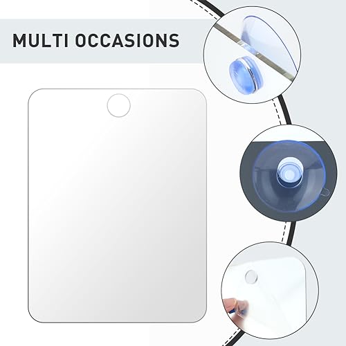 Shower Shaving Mirror Shatterproof Acrylic 6.7x5.1in