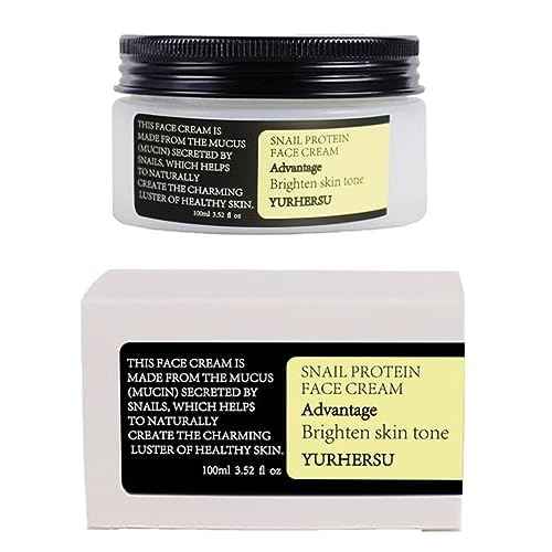 Korean Snail Mucin 93% Moisturizing Cream, Collagen Lifting & Firming Cream, Daily Facial Repair Gel for Dry/Sensitive Skin, Anti-Wrinkle Face Firming, Hydrating Serum Shrink Pores Acne, 3.52 oz; WNMS