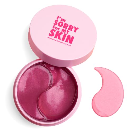 I'M SORRY FOR MY SKIN Brightening Hydrogel Eye Patch - Eye Patches for Puffy Eyes and Dark Circles Remover, Under Eye Mask Self Care Gifts for Women - Eye Bag Treatment Skin Care, 60 EA 3.17oz / 90g