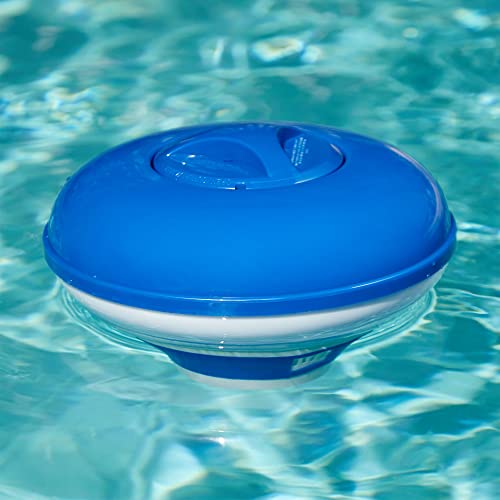 HYDROTOOLS BY SWIMLINE 8720 Extra Large Capacity Pool & Spa Chemical Dispenser | Compatible With Bromine & Chlorine Supports 1-3’’ Tablets | Adjustable Control Ring For Customizable Flow Rate