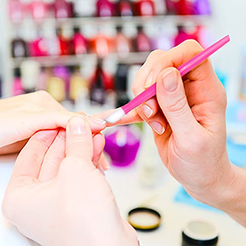 Plastic Cuticle Pusher Nail Tool - Soft 'N Style Pink & Purple Variation