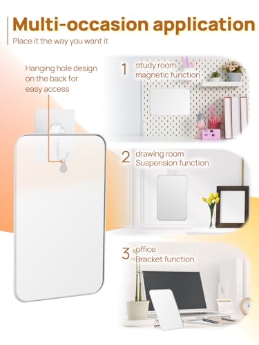 OMIRO 8x5 Portable Desk Makeup Mirror with Stand