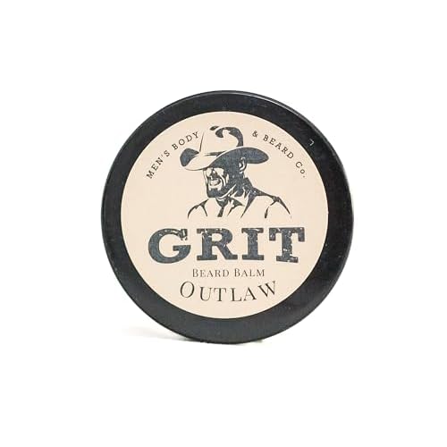 GRIT Beard Balm Outlaw (1.6 oz) | All Natural | Styles, Strengthens & Softens Beards & Mustaches | Moisturizes Skin | Leave in Conditioner Wax for Men