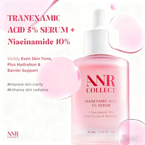 ANRCOLLECT Tranexamic Acid Serum with 5% Txa & 10% Niacinamide, Kojic Acid, Niacinamide Acido Tranex?mico Perfect Serum with Hyaluronic Acid, Ceramides, 1 OZ / 30ML, Valentines Day Gifts