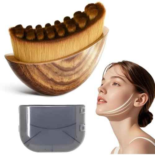 Lymphatic Contour Face Brush for Sculpting ? Anti-Puffiness, Detox & Lift, Improves Skin Glow & Absorption ? Precision-Fit Massager for Daily Tension Relief (Gray)