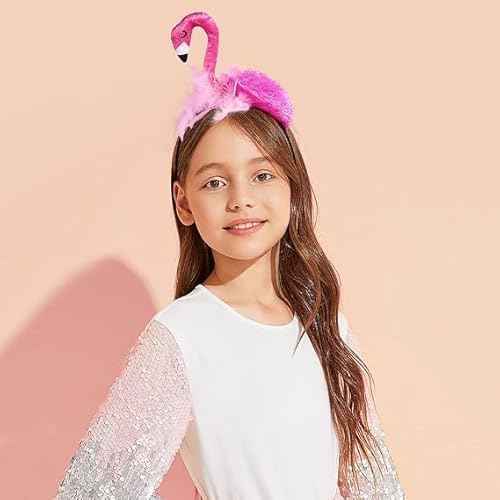 Pink Flamingo Headband Cute Flamingo Hat Creative Flamingo Headdress for Halloween Flamingo Headband for Women Carnival Tropical Party Hair Accessory