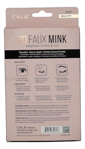 CALA 3D Faux Mink Lashes Sin City - 4 Pack