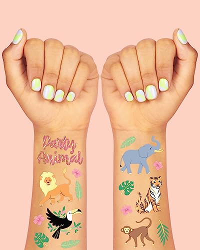 Jungle Temporary Tattoos - 36 Styles Safari Animal Design
