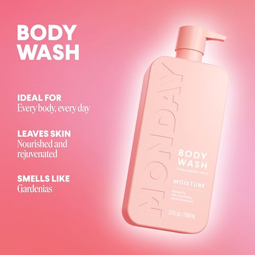 MONDAY HAIRCARE Moisture Body Wash 27oz - Nourishing Ingredients, Shea Butter, Coconut Oil and Grapefruit Extract, Hydrate and Replenish Skin