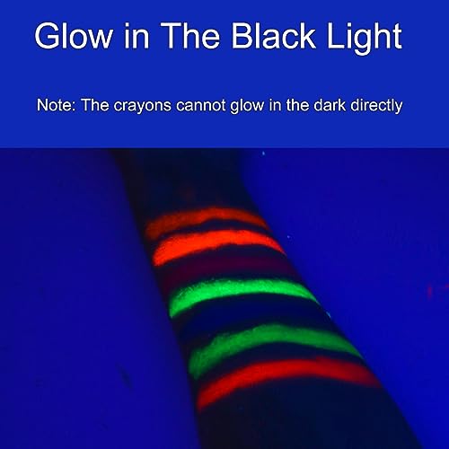 UV Glow Face Paint Kit - 10 Neon Colors for Blacklight Parties