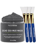 New York Biology Eucalyptus Dead Sea Mud Mask with 3 Silicone Brushes