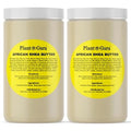 Plant Guru Raw African Shea Butter 32 oz. (2 Pack) Bulk 100% Pure Natural Unrefined IVORY - Ideal Moisturizer For Dry Skin, Body, Face And Hair Growth. Great For DIY Soap and Lip balm Making.