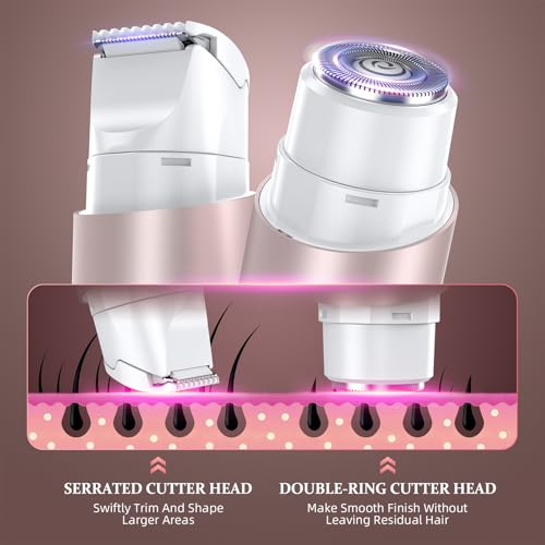 Bikini Trimmer for Women, IPX7 Waterproof Electric Razor