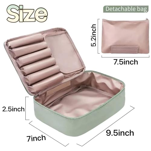 Queboom Travel Makeup Bag - Large Capacity Cosmetic Organizer