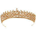LIMELIA Women's Tiara, Crown for Henna Wedding Party | Glitter Hair Accessories for Bridal Birthday Pageant Prom Halloween Costume Christmas Party, Princess Crowns | Leaf Pattern - Honey