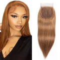 Light Brown Lace Closure 4x4 HD Transparent Brazilian Virgin Hair