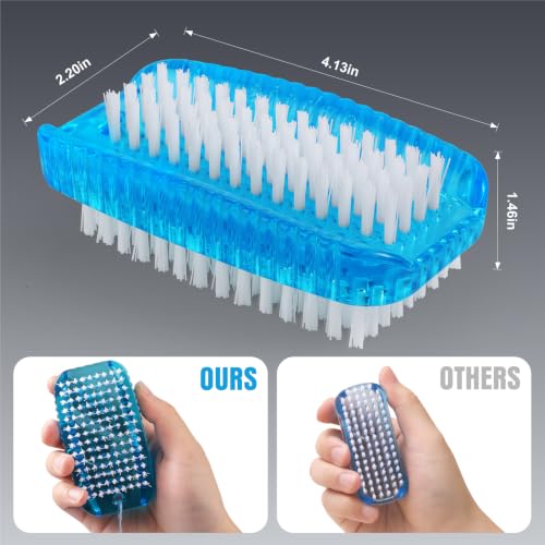 Dual-Sided Nail Brush for Fingernail and Skin Cleaning - Heavy Duty Handle