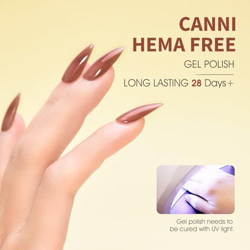 CANNI Glitter Gold Gel Nail Polish, 1Pcs Gold Reflective Gel Polish Sparkle Gold Color Nail Polish Gel High Gloss Soak Off U V Gel Nail French Nail Manicure Salon DIY