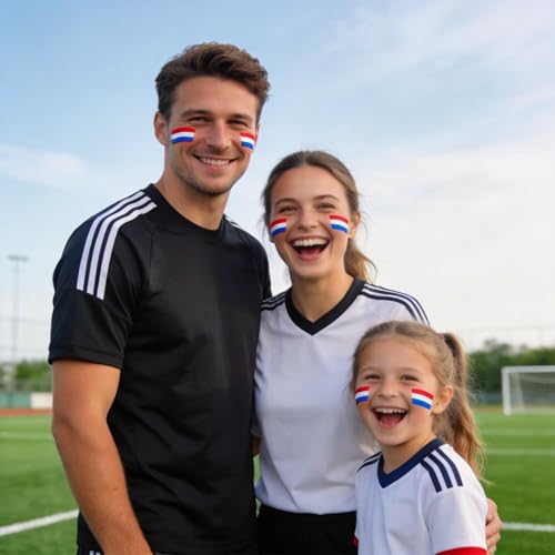 Red White Blue Face Paint Stick - 24Hr Wear, 2PC Set