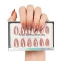 Amber Gold Almond Press On Nails - 32 Piece Kit with Glue