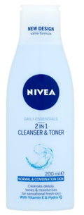 NIVEA Aqua 2-in-1 Cleansing Milk & Toner, 200ml