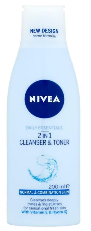 NIVEA Aqua 2-in-1 Cleansing Milk & Toner, 200ml