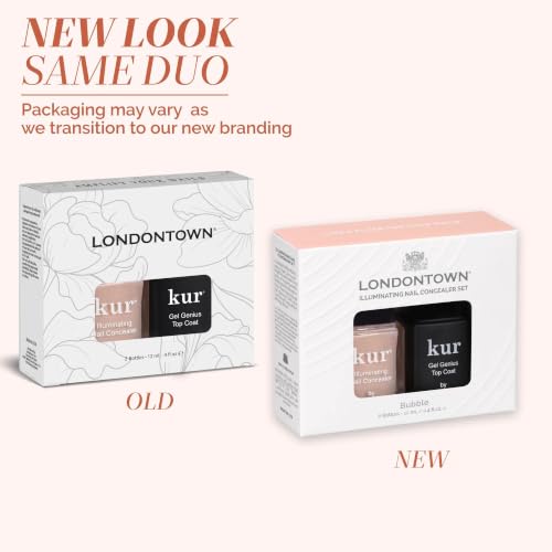LONDONTOWN Nail Concealer & Gel Genius Top Coat Duo Set - 0.4 Fl Oz