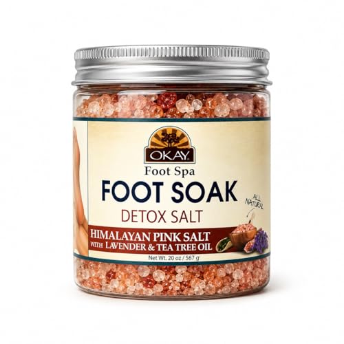 OKAY Himalayan Foot Detox Soak Salt with Tea Tree & Lavender - 20 oz