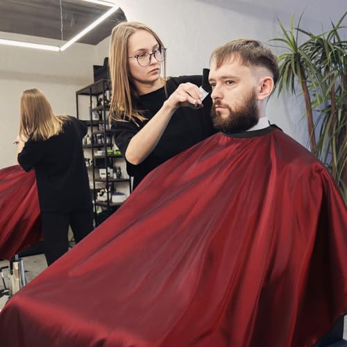 Hair Cutting Cape Set with Neck Brush & Disposable Paper