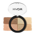 KYDA 4 Colors Eyes & Cheek Glow Palette - Full Size Shimmer Makeup Set for Mature Skin