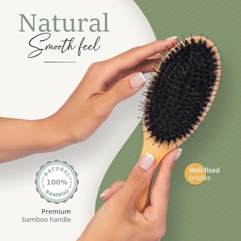 Belula Boar Bristle Hair Brush - Detangler for All Hair Types