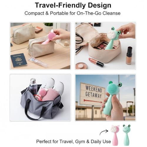 Silicone Face Scrubber Brush - Dual-Sided Exfoliating Cleanser