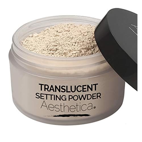 Aesthetica Translucent Setting Powder ? Matte Finishing Makeup Loose Setting Powder ? Flash Friendly Translucent Powder Foundation - Loose Face Powder Includes Velour Puff