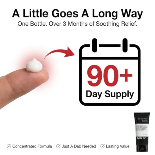 Anthony Men's After Shave Balm - Cooling Hydrating Lotion with Vitamins Aloe Vera