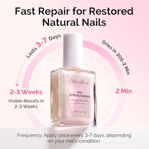 MelodySusie Nail Strengthener & Growth Treatment - Ridge Filling Base Coat 15ml