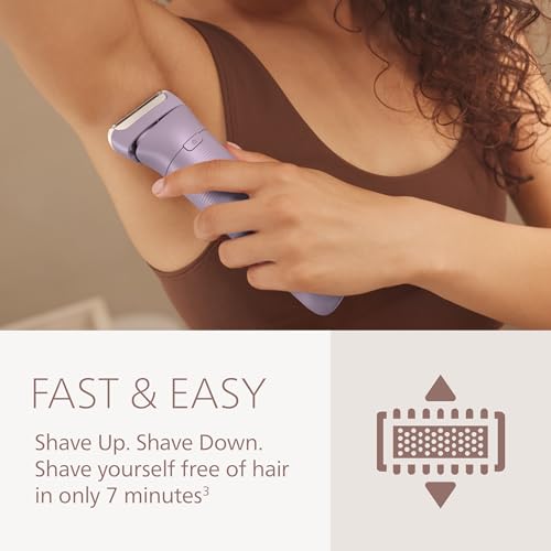 Philips Lady Shaver Series 8000 Cordless Wet & Dry Electric Razor with Trimmer & Accessories