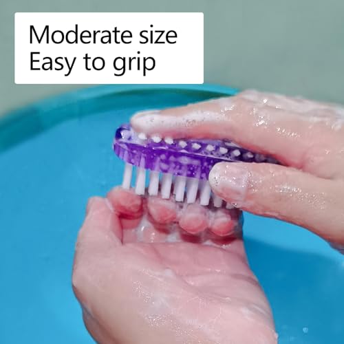 Two-Sided Nail Brush for Deep Cleaning Fingernails - 4 Pack