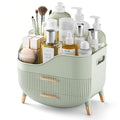 Pajiriona Green Makeup Organizer with 2 Drawers, Cosmetic Storage