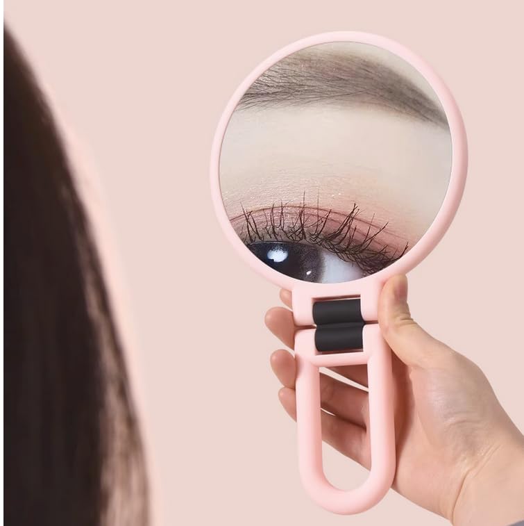 1X 5X Double-Sided Magnifying Mirror with Rotatable Handle