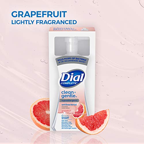 Dial Complete Antibacterial Foaming Hand Wash - Grapefruit Scent, 7.5 Fl Oz, Pack of 8