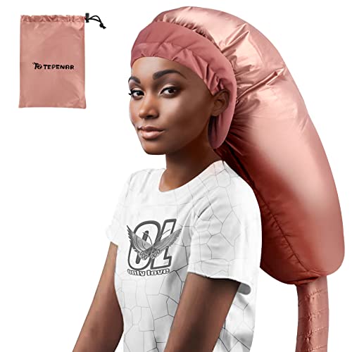 Extra Large Hooded Hair Dryer Bonnet with Adjustable Soft Cap for Fast Styling & Deep Conditioning