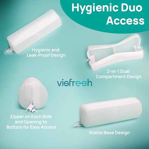 Cotton Round Swab Travel Case, 2 in 1 Portable Hair Accessories Organizer, Hair Tie and Bobby Pin Holder, Travel Qtips Case, Purse Organization, Floss Holder