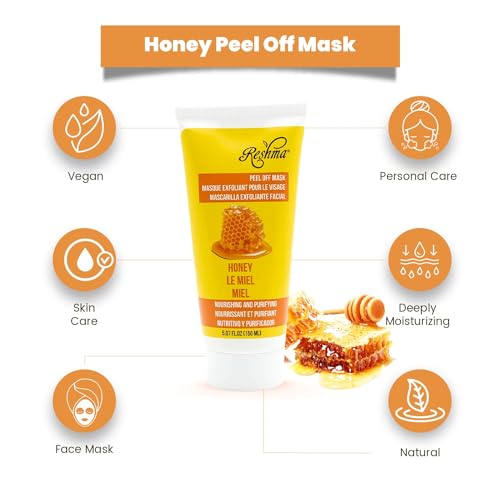 Reshma Beauty Honey Peel Off Mask | Removes Blackheads & Excess Oil | Pore Purifying and Cleasning | Cruelty Free | Peel Off Mask for All Skin Types (Pack of 6)