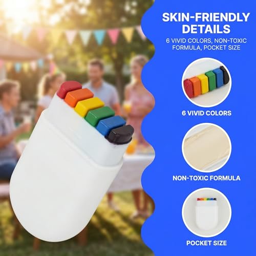 Rainbow Face Paint Sticks 2PCS - Pride Parade Makeup